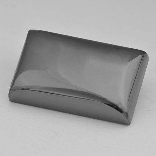 Hematita cinza natural 39,93ct, baguete, opaco