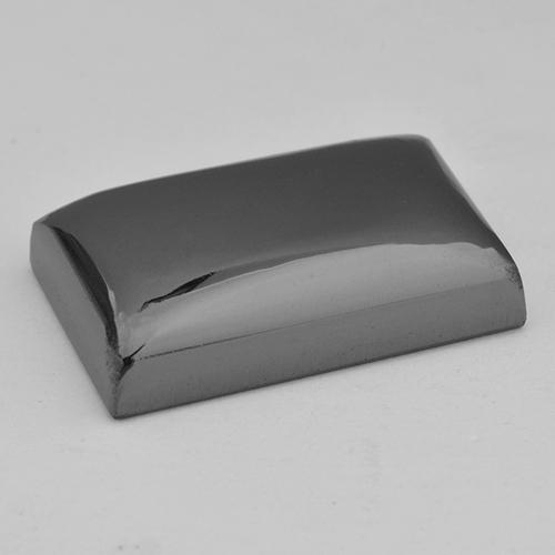Hematita cinza natural 39,93ct, baguete, opaco