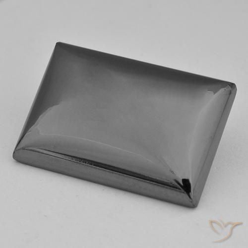 Hematita cinza médio Natural 28.42ct, baguete, Opaco
