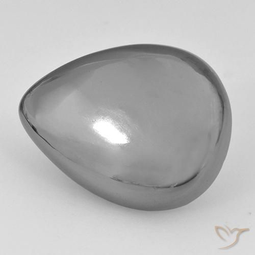 26.63ct Natural Cinza prateado Hematita, Formato de pêra, Opaco