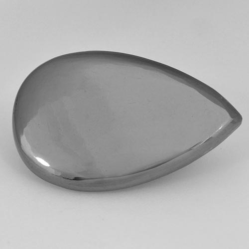 Hematita cinza médio Natural 21.70ct, Formato de pêra, Opaco