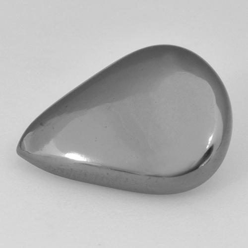 Hematita cinza natural 9,41ct, formato de pêra, opaco