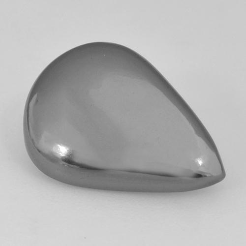 Hematita cinza natural 9,41ct, formato de pêra, opaco