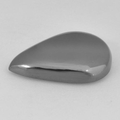 Hematita cinza natural 9,41ct, formato de pêra, opaco