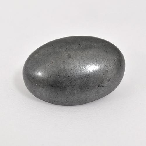 Hematita cinza natural 7,19ct, corte oval, opaco