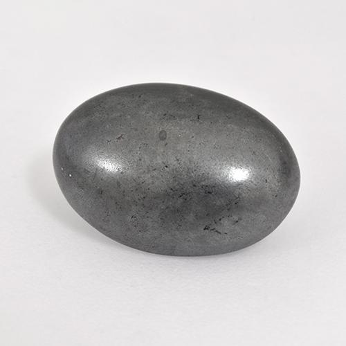 Hematita cinza natural 7,19ct, corte oval, opaco