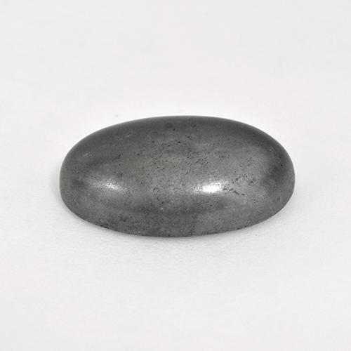 Hematita cinza natural 7,19ct, corte oval, opaco