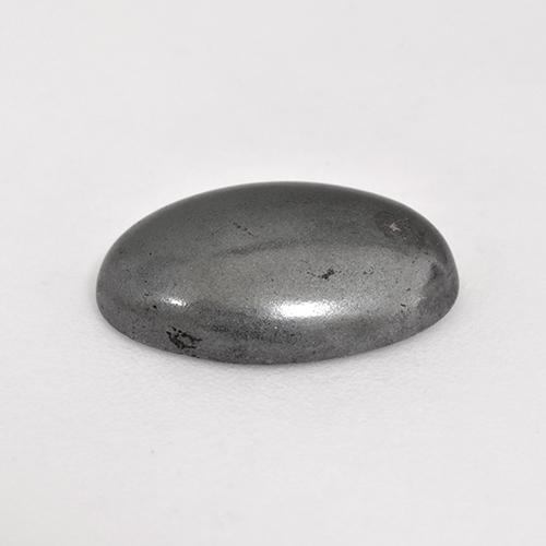 Hematita cinza natural 6,16ct, corte oval, opaco