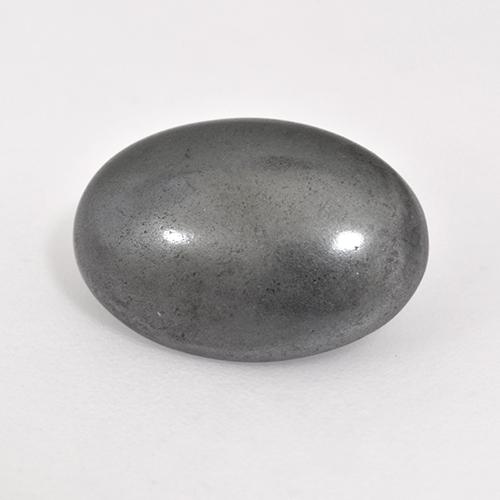 Hematita cinza natural 7,24ct, corte oval, opaco