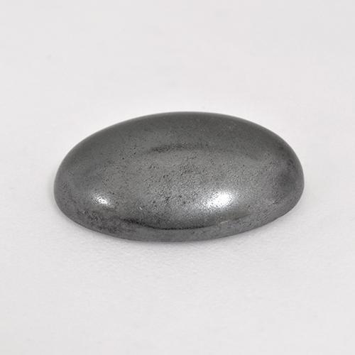 Hematita cinza natural 7,24ct, corte oval, opaco