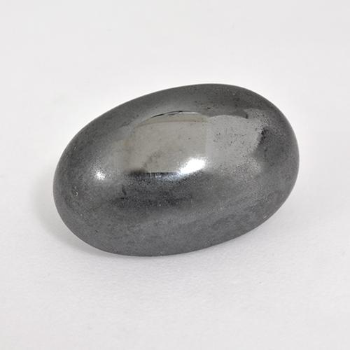 Hematita cinza médio Natural 10.26ct, Corte Oval, Opaco