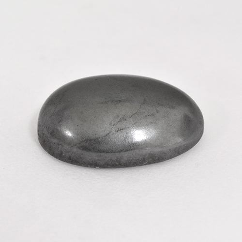 Hematita Cinza prateado Natural 6.30ct, Corte Oval, Opaco