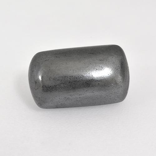 Hematita cinza natural 3,36ct, almofada cortada, opaco