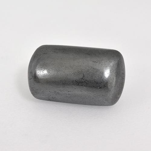 Hematita cinza natural 3,36ct, almofada cortada, opaco