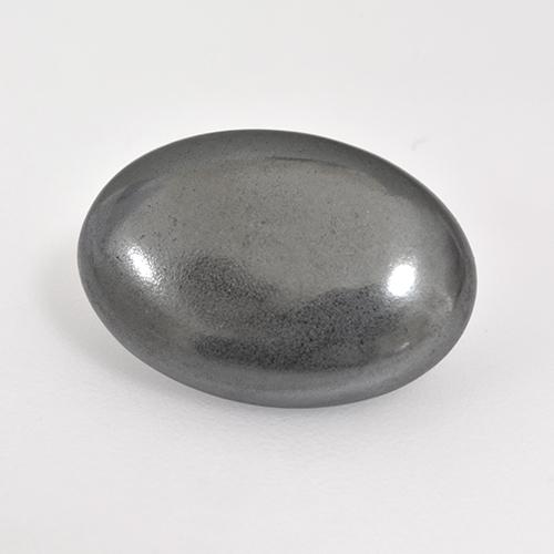 Hematita cinza médio Natural 6.62ct, Corte Oval, Opaco