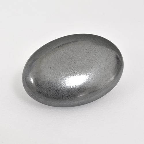 Hematita cinza médio Natural 6.62ct, Corte Oval, Opaco