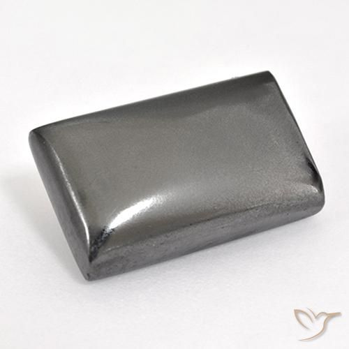 14.67ct Natural cinza médio Hematita, baguete, Opaco