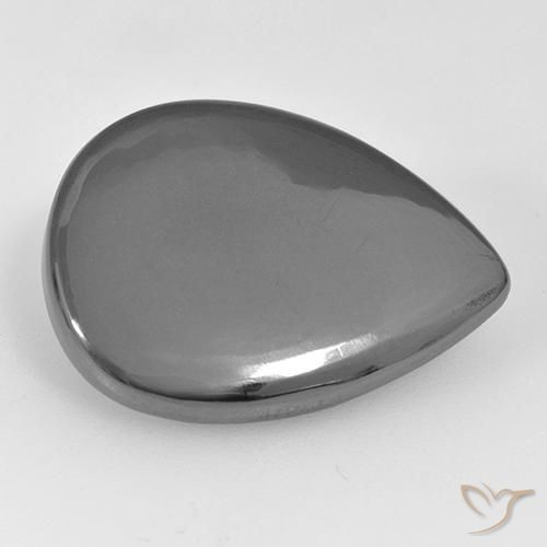 20.45ct Natural cinza médio Hematita, Formato de pêra, Opaco