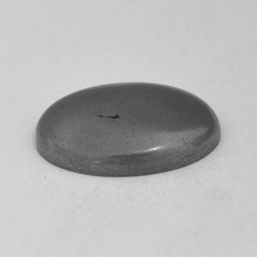 Hematita cinza natural 5,54ct, corte oval, opaco