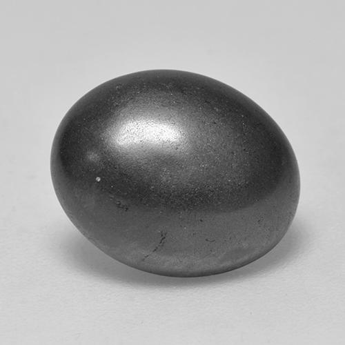 Hematita Cinza Natural 6.85ct, Corte Oval, Opaco