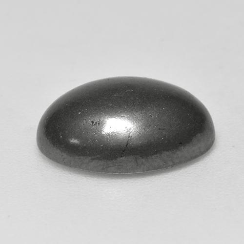 Hematita Cinza Natural 6.85ct, Corte Oval, Opaco