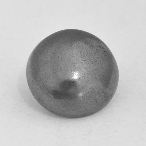 Hematita Cinza prateado Natural 3.74ct, Corte Redondo, Opaco