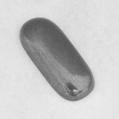 Hematita cinza natural 0,96ct, almofada cortada, opaco