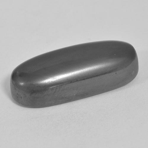 Hematita cinza natural 18,47ct, almofada cortada, opaco
