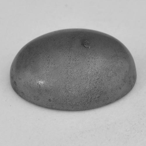 Hematita cinza natural 6,60ct, corte oval, opaco