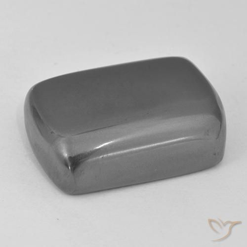 Hematita Cinza prateado Natural 38.42ct, Almofada, Opaco