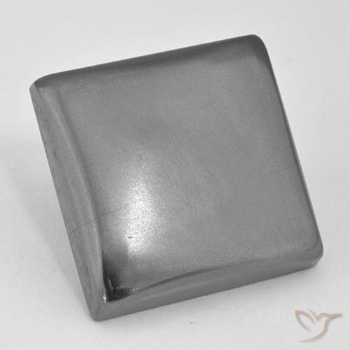 23.43ct Natural cinza médio Hematita, Quadrado, Opaco