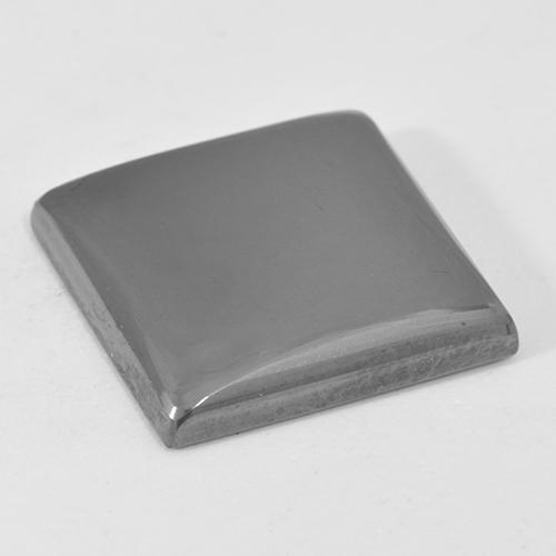 Hematita cinza médio Natural 22.87ct, Quadrado, Opaco