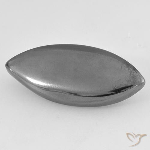 Hematita Cinza prateado Natural 12.52ct, Marquesa, Opaco