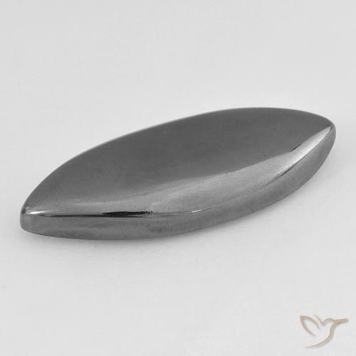 Hematita Cinza prateado Natural 12.52ct, Marquesa, Opaco