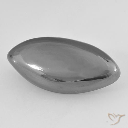 Hematita Cinza prateado Natural 19.72ct, Marquesa, Opaco