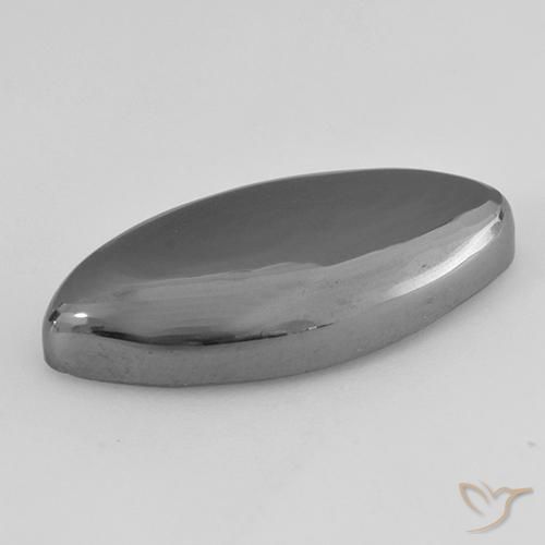 Hematita Cinza prateado Natural 19.72ct, Marquesa, Opaco