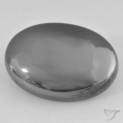 Hematita Cinza prateado Natural 36.25ct, oval, Opaco
