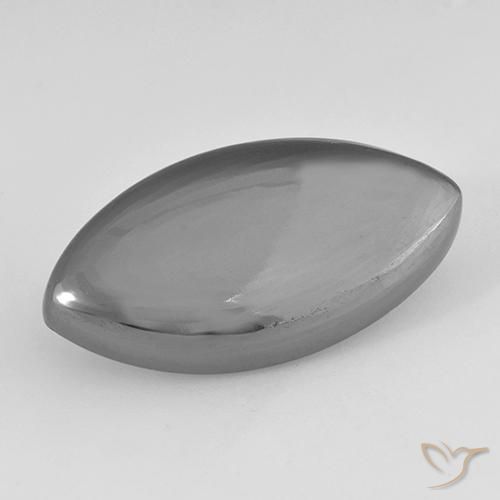 24.34ct Natural cinza médio Hematita, Marquesa, Opaco