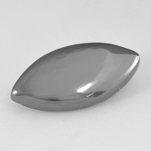 Hematita cinza natural 11,33ct, marquise, opaco