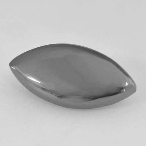 Hematita cinza natural 11,33ct, marquise, opaco