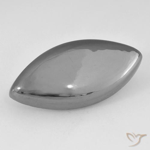 18.77ct Natural Cinza prateado Hematita, Marquesa, Opaco