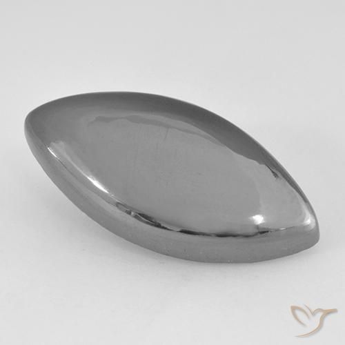 Hematita Cinza prateado Natural 18.77ct, Marquesa, Opaco