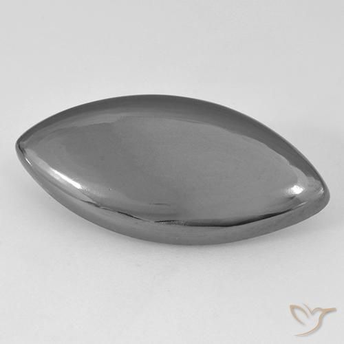 16.63ct Natural Cinza prateado Hematita, Marquesa, Opaco