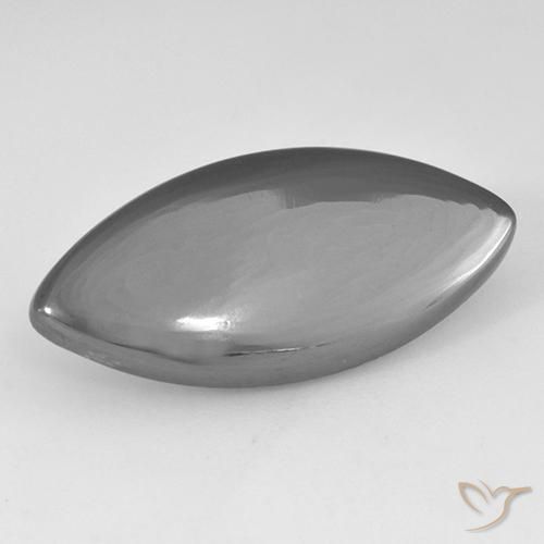 Hematita Cinza prateado Natural 16.63ct, Marquesa, Opaco