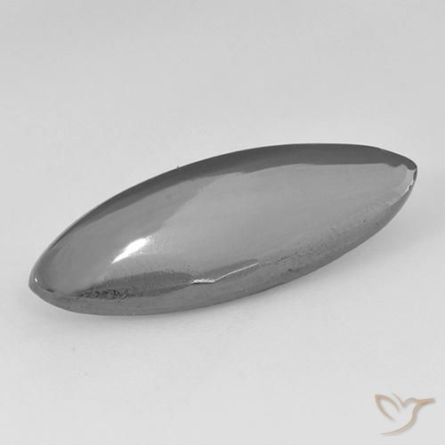 12.87ct Natural cinza médio Hematita, Marquesa, Opaco