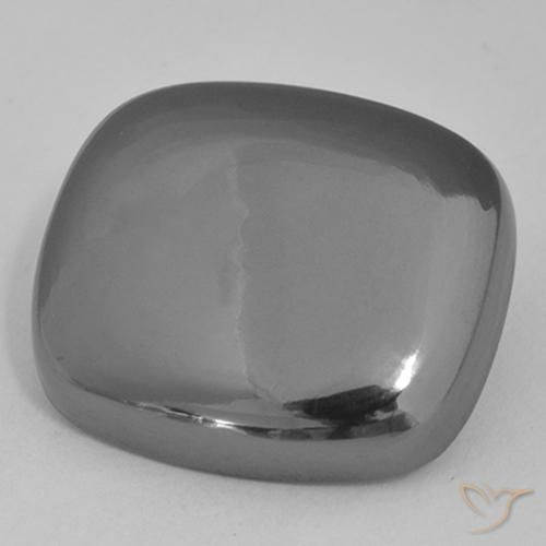 Hematita Cinza prateado Natural 25.80ct, Almofada, Opaco