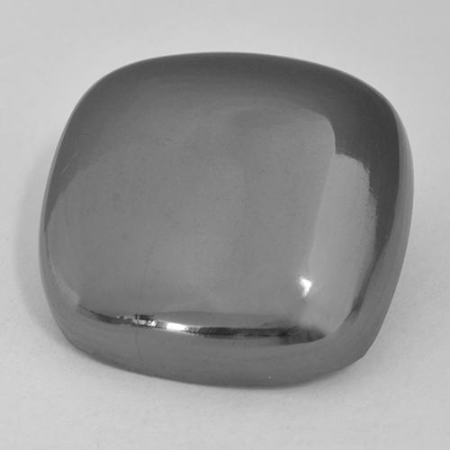 Hematita cinza natural 31,70ct, almofada cortada, opaco