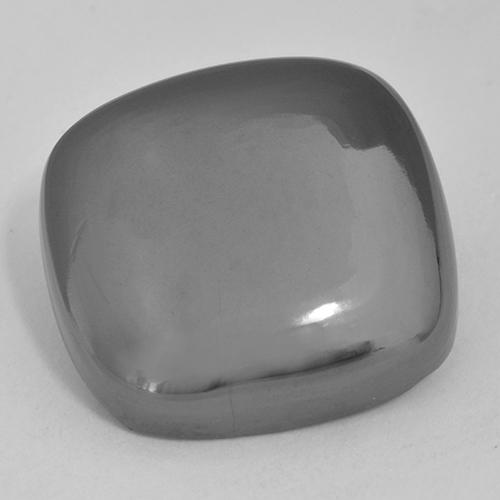 Hematita cinza natural 31,70ct, almofada cortada, opaco