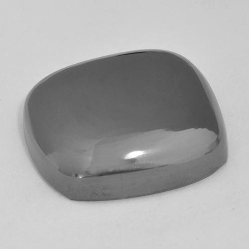 Hematita cinza natural 31,70ct, almofada cortada, opaco