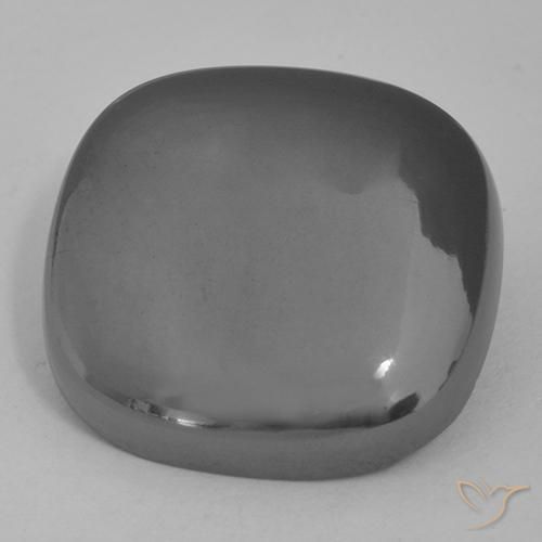 21.81ct Natural cinza médio Hematita, Almofada, Opaco